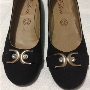 Black Velvet Wedges size 24.5 (6.5 US)